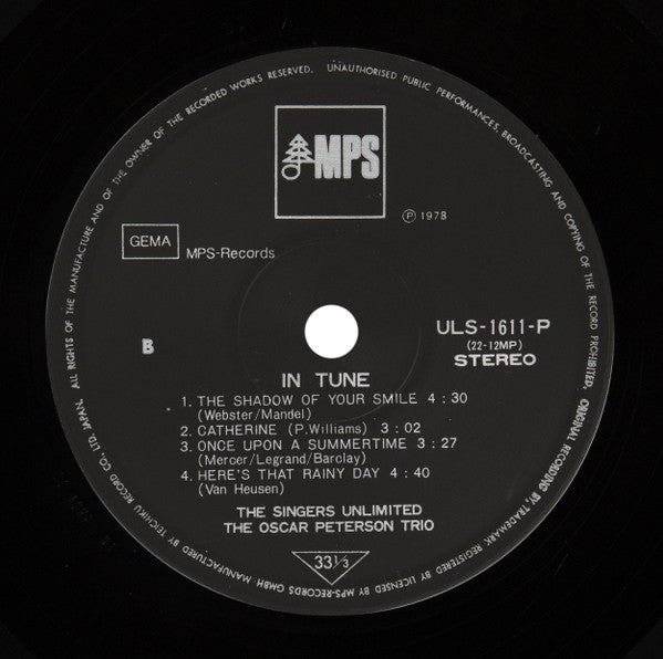 The Oscar Peterson Trio + The Singers Unlimited - In Tune (LP, Album)