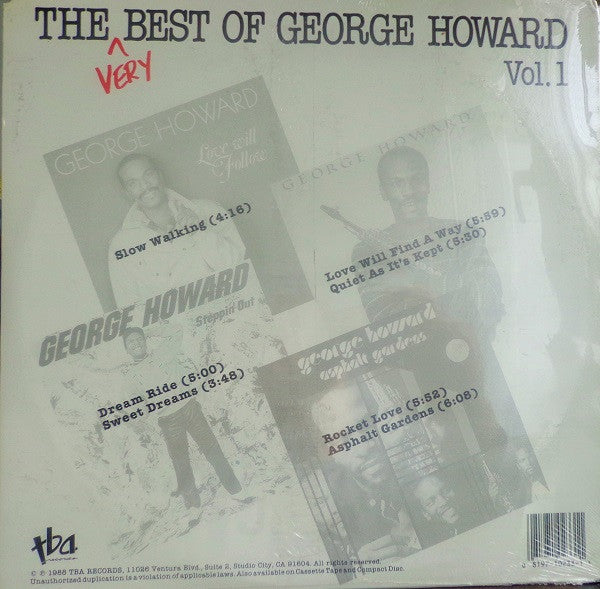 George Howard - The Very Best Of George Howard Vol. 1 (LP, Comp)