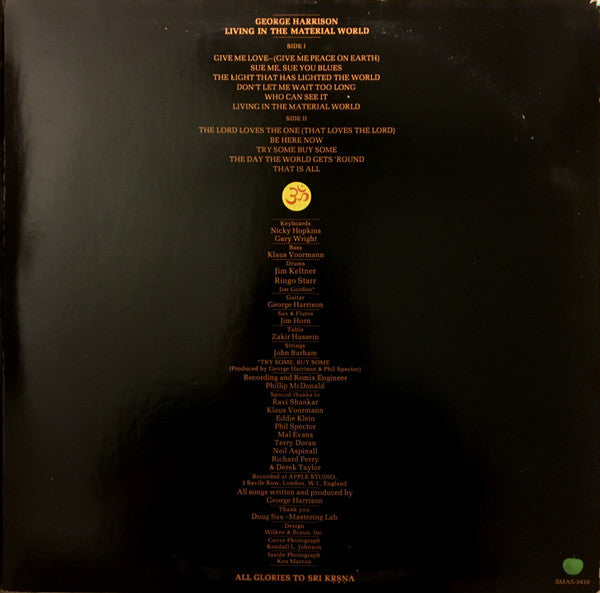 George Harrison - Living In The Material World (LP, Album, Jac)