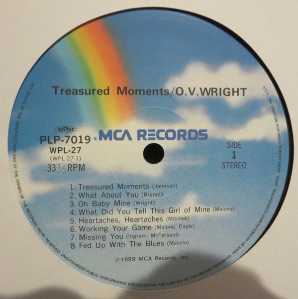 O.V. Wright - Treasured Moments (LP, Comp)