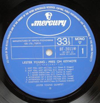 Lester Young - Pres On Keynote (LP, Comp, Mono)