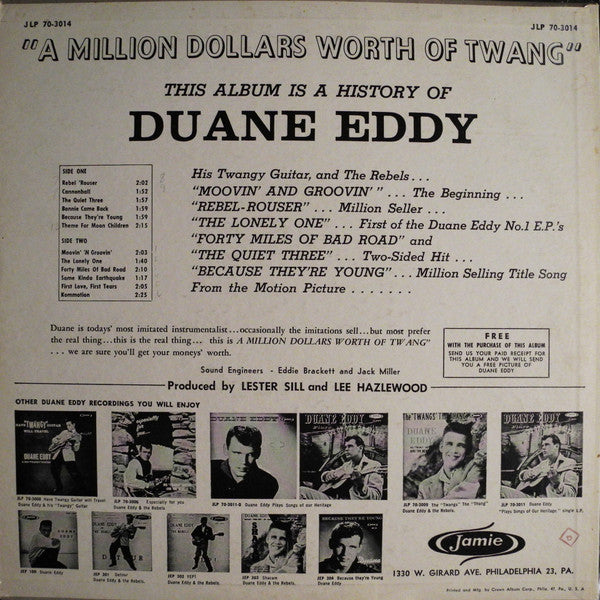 Duane Eddy And The Rebels - $1,000,000.00 Worth Of Twang(LP, Album)