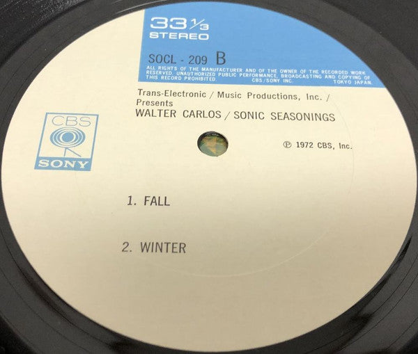 Walter Carlos - Sonic Seasonings (LP, Album, RE, Edi)