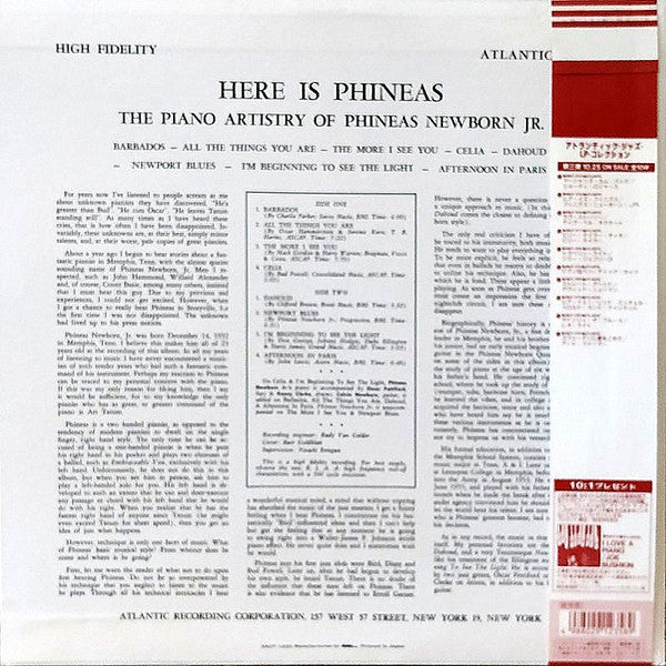 Phineas Newborn Jr. - Here Is Phineas (The Piano Artistry Of Phinea...