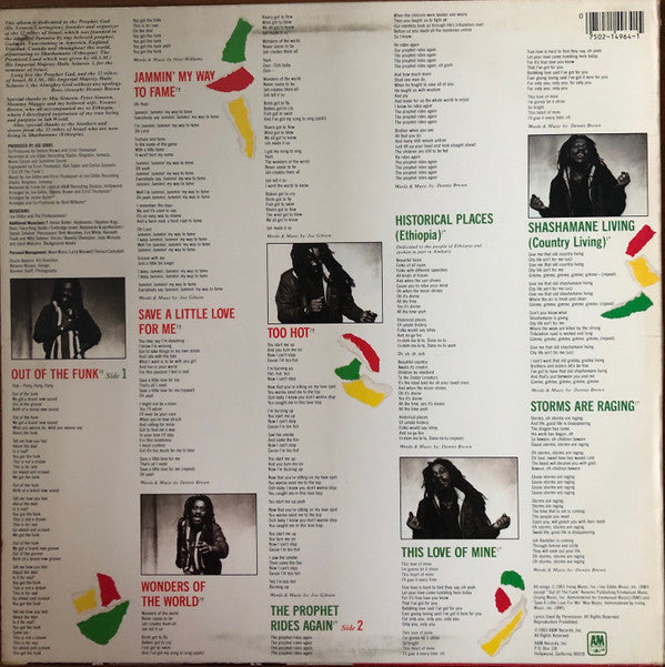 Dennis Brown - The Prophet Rides Again (LP, Album)