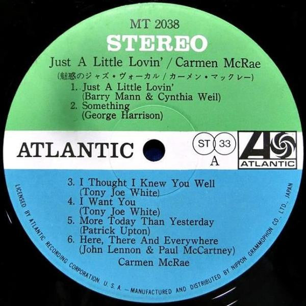 Carmen McRae - Just A Little Lovin' (LP, Album)