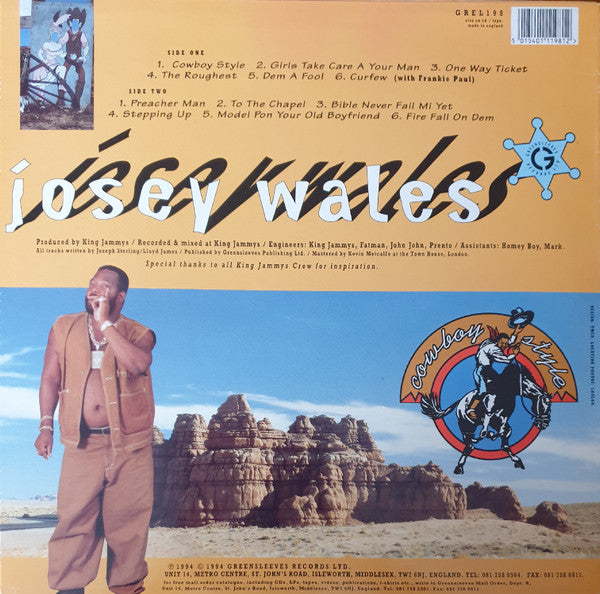 Josey Wales - Cowboy Style (LP, Album)