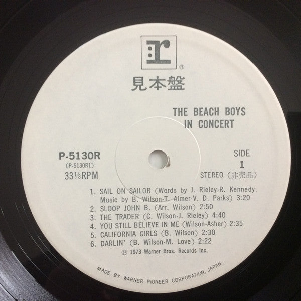 The Beach Boys - In Concert (2xLP, Album, Promo)