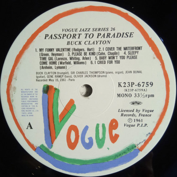 Buck Clayton - Passport To Paradise (LP, Album, Mono)