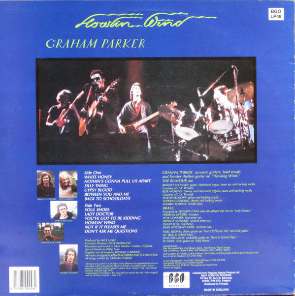 Graham Parker - Howlin Wind (LP, Album, RE)