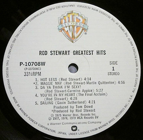 Rod Stewart - Greatest Hits (LP, Comp)