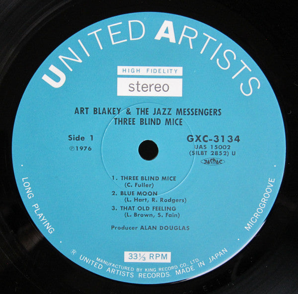 Art Blakey & The Jazz Messengers - 3 Blind Mice (LP, Album, RE)