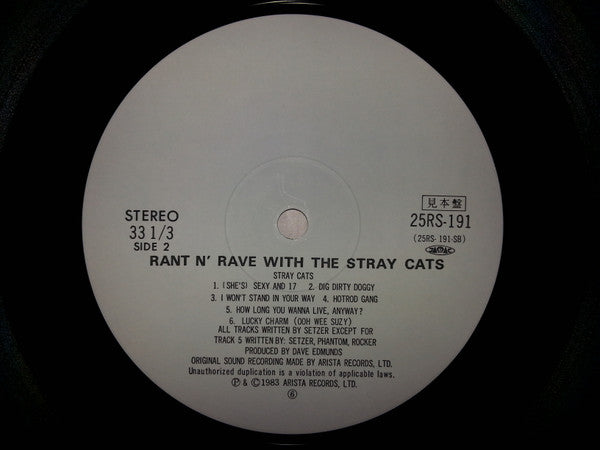 Stray Cats - Rant N' Rave (LP, Album, Promo)