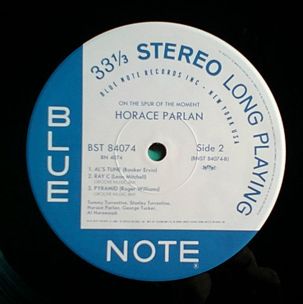 Horace Parlan Quintet - On The Spur Of The Moment (LP, Album, Ltd, RE)