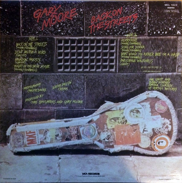 Gary Moore - Back On The Streets (LP, Album, RE)