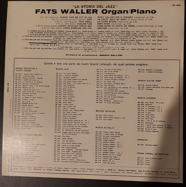 Fats Waller - Organ & Piano (LP, Comp)