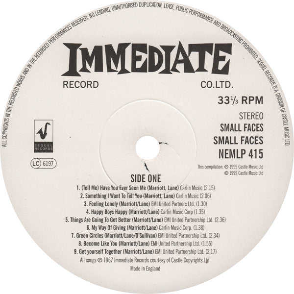 Small Faces - Small Faces (LP, RE, RM, 180 + 7"", S/Sided, Bon)