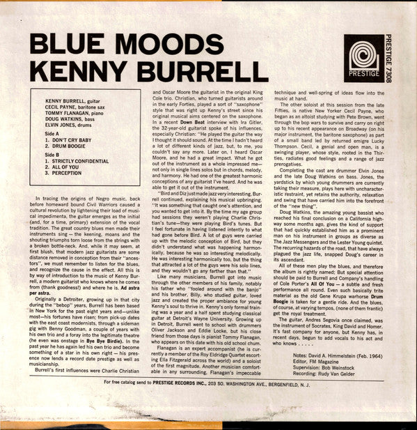 Kenny Burrell - Blue Moods (LP, Album, RE)