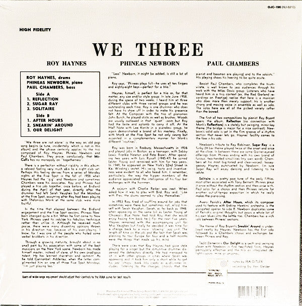 Roy Haynes - We Three(LP, Album, RE, 180)