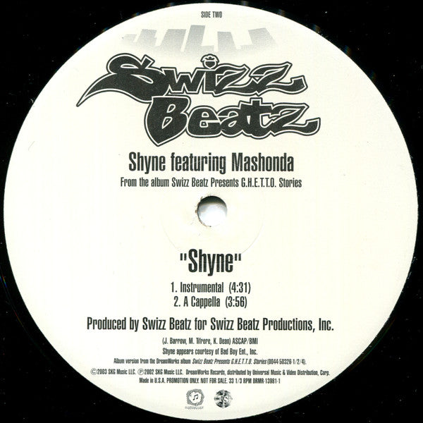 Shyne Featuring Mashonda - Shyne (12"", Promo)