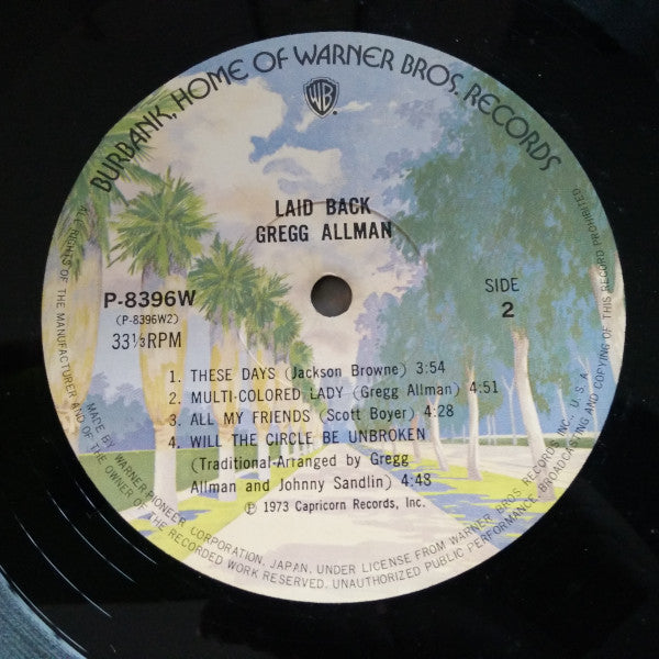 Gregg Allman - Laid Back (LP, Album, Gat)