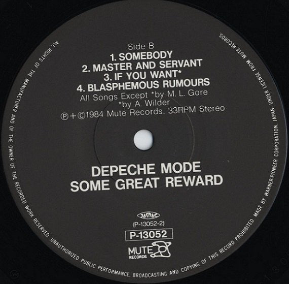 Depeche Mode - Some Great Reward (LP, Album)