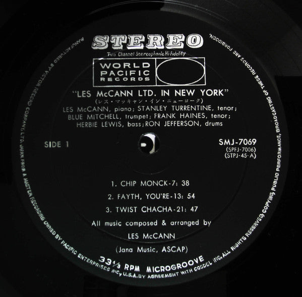 Les McCann Ltd. - Les McCann Ltd. In New York (Recorded ""Live"" At...