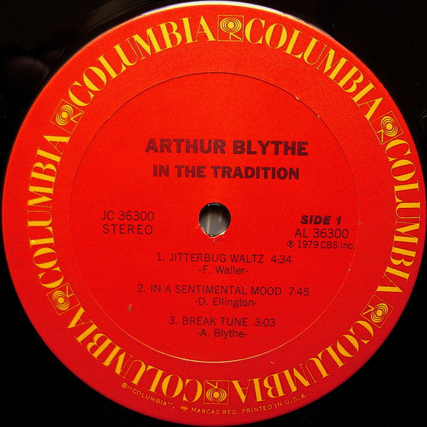 Arthur Blythe - In The Tradition (LP, Album)