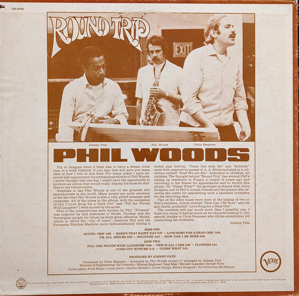 Phil Woods - Round Trip (LP, Album)
