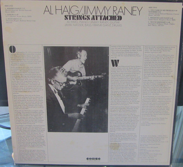 Al Haig & Jimmy Raney - Strings Attached (LP, Album)