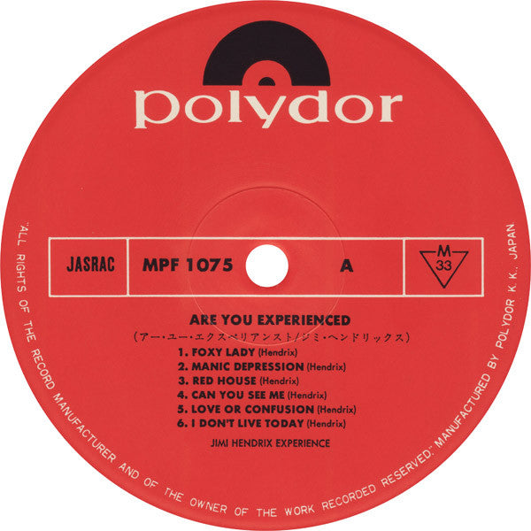 The Jimi Hendrix Experience - Are You Experienced(LP, Album, Mono, RE)