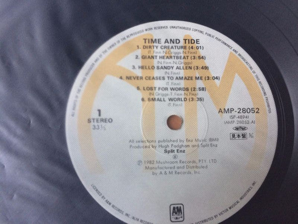Split Enz - Time And Tide (LP, Album, Promo)