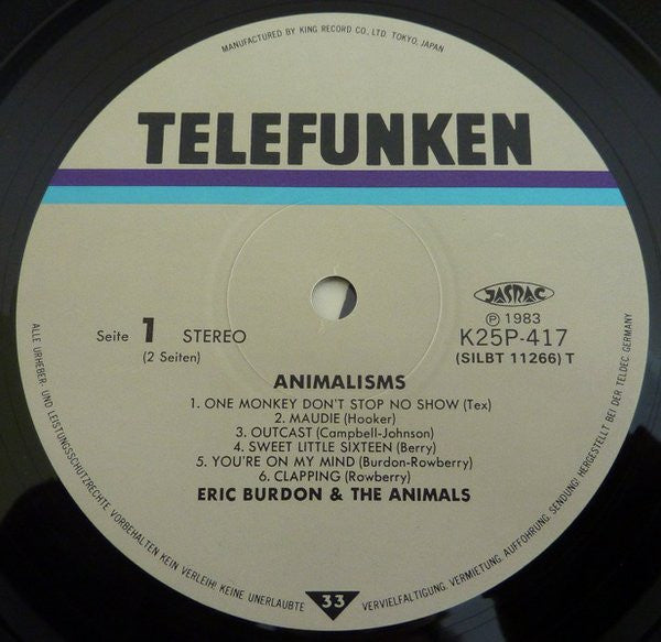 The Animals - Animalisms (LP, Album, RE)