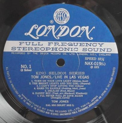 Tom Jones - Live In Las Vegas (LP, Gat)