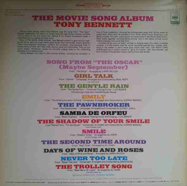 Tony Bennett - The Movie Song Album (LP, Album, RE)