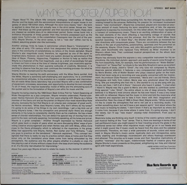 Wayne Shorter - Super Nova (LP, Album, RE)