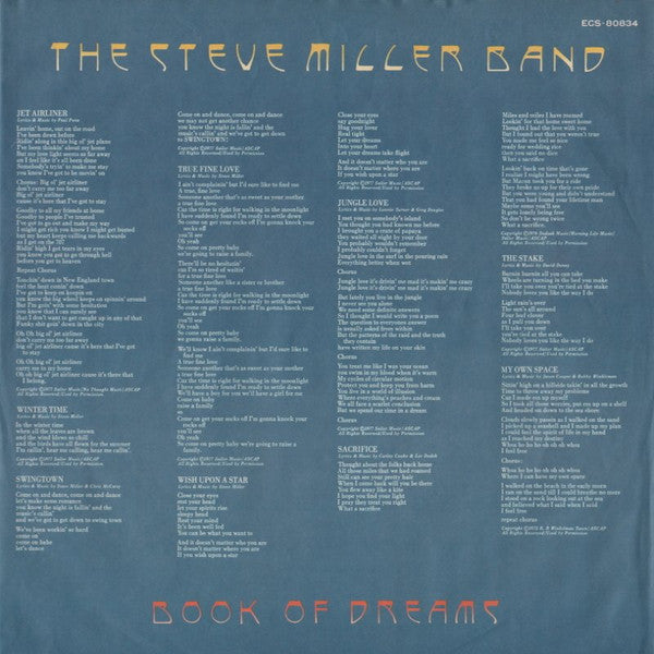 Steve Miller Band - Book Of Dreams (LP, Album)