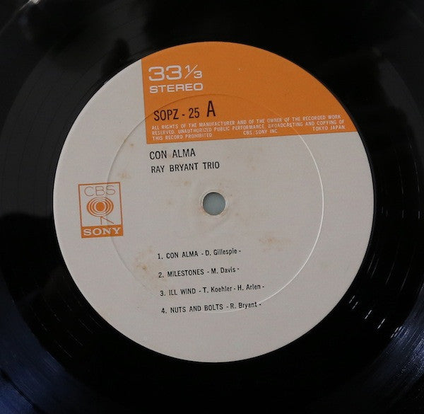 Ray Bryant Trio - Con Alma (LP, Album, RE)