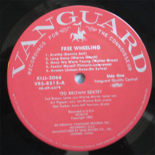 The Ted Brown Sextet - Free Wheeling(LP, Album, RE)