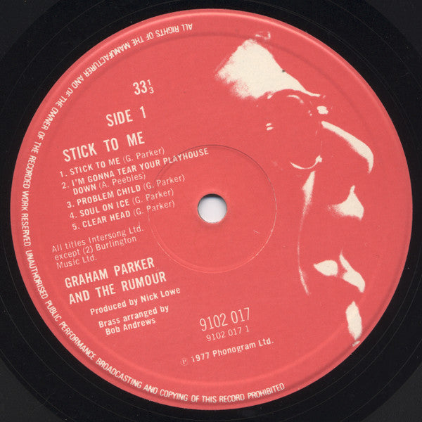 Graham Parker And The Rumour - Stick To Me (LP, Album)