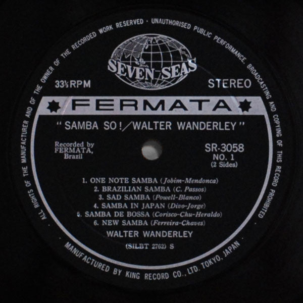 Walter Wanderley - Samba So! (LP, Album, RE, Gat)