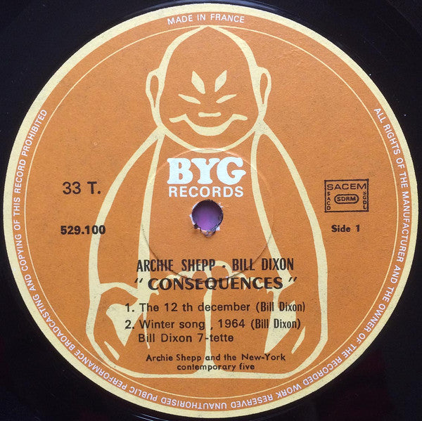Archie Shepp / Bill Dixon - Consequences (LP, Album, RE)