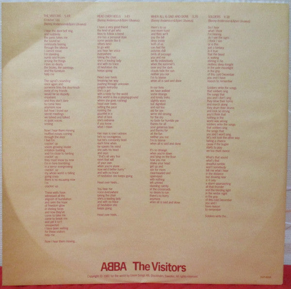ABBA = アバ* - The Visitors = ザ・ビジターズ (LP, Album, Promo)