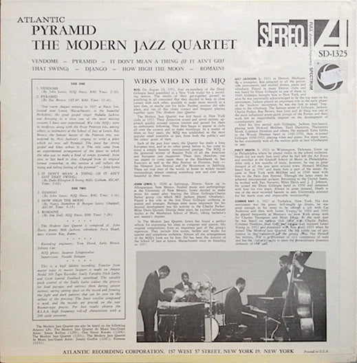 The Modern Jazz Quartet - Pyramid (LP, Album)