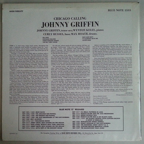 Johnny Griffin - Introducing Johnny Griffin (LP, Album, Mono, RE)