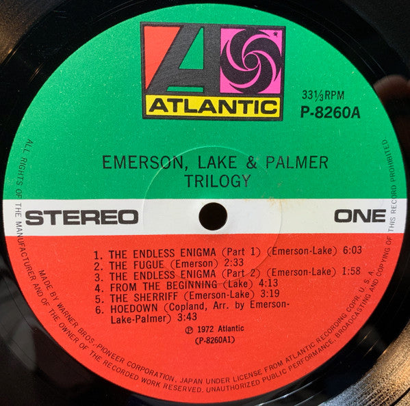 Emerson, Lake & Palmer - Trilogy  (LP, Album, Gat)