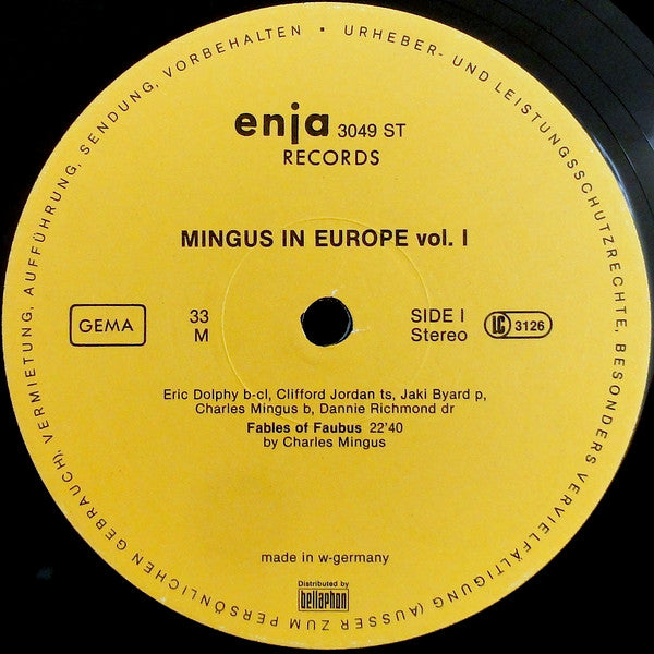 The Charles Mingus Quintet - Mingus In Europe Volume I (LP, Album)