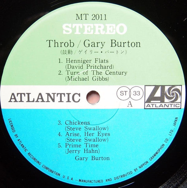 Gary Burton - Throb (LP, Album, Gat)