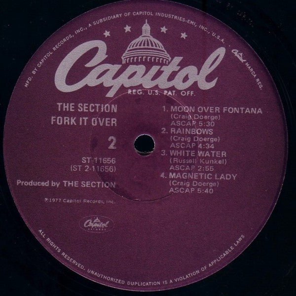 The Section - Fork It Over (LP, Album)