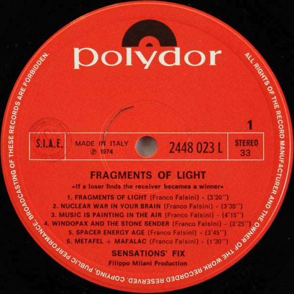 Sensations' Fix - Fragments Of Light (LP, RP)